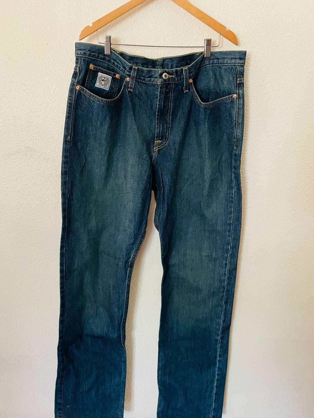 CINCH MEN'S WHITE LABEL RELAXED FIT DENIM JEANS DARK STONEWASH Size 38x38